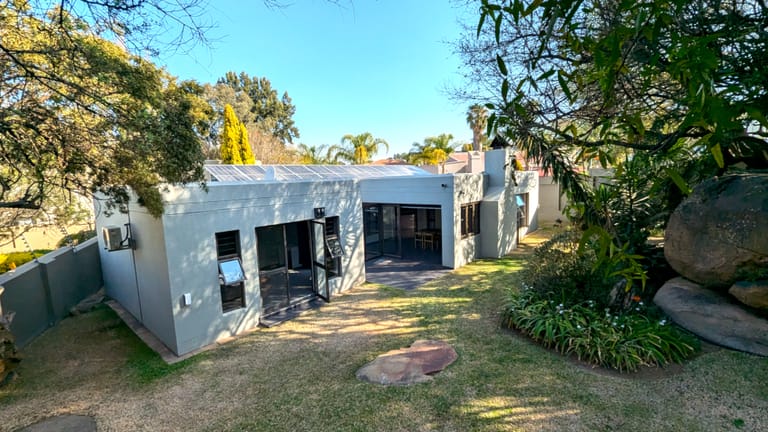 Rear garden view of house